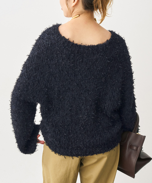 Spick & Span(スピックアンドスパン)の「チュールテープヤーンニットジャケット(ニット/セーター・レディース・ホワイト/ネイビー・FREE)」の15枚目の写真