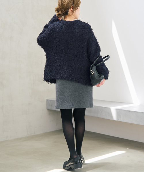 Spick & Span(スピックアンドスパン)の「チュールテープヤーンニットジャケット(ニット/セーター・レディース・ホワイト/ネイビー・FREE)」の20枚目の写真
