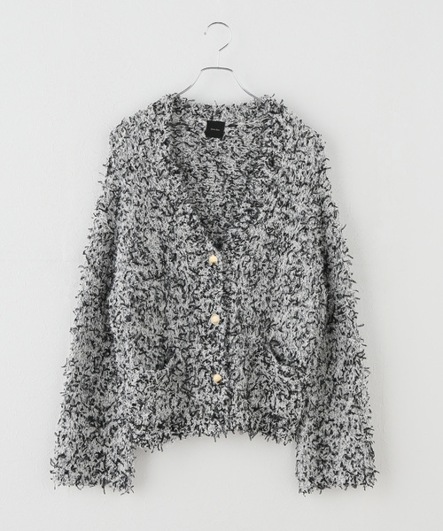 Spick & Span(スピックアンドスパン)の「チュールテープヤーンニットジャケット(ニット/セーター・レディース・ホワイト/ネイビー・FREE)」の21枚目の写真