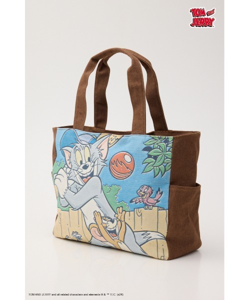 RODEO CROWNS WIDE BOWL(ロデオクラウンズワイドボウル)の「(TOM AND JERRY)デニムドッキングトート(トートバッグ・レディース・ブルー/オフホワイト/ブラウン・FREE)」の18枚目の写真