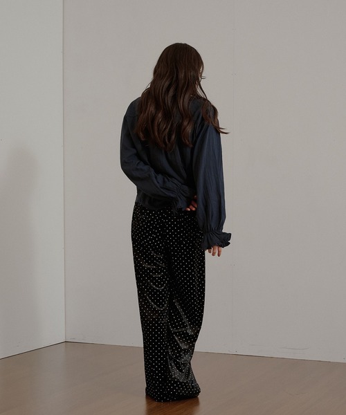 MUHET（ミュエータ）の「front frill ribbon blouse / フロントフリルリボンブラウス（シャツ/ブラウス・レディース・ネイビー/オフホワイト/ホワイト系その他/ブラウン・FREE）」の19枚目の写真