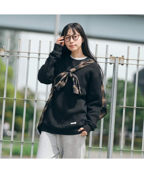 Foxfire(フォックスファイヤー)の「ヘビーワッフルクルー(Tシャツ/カットソー・メンズ・ブラック/グレー/ブラウン・XL/L/M)」の4枚目の写真