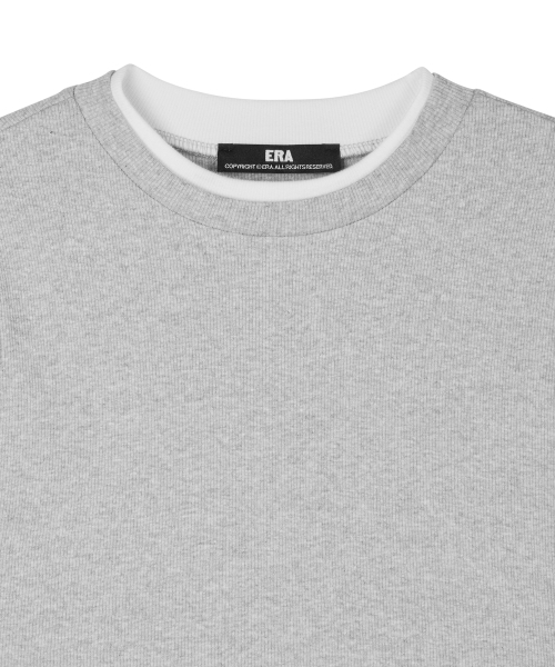 ERA（エラ）の「レディース カラー レイヤード スリム リブTシャツ - ヘザーグレー（Tシャツ/カットソー・レディース・その他・SMALL/MEDIUM）」の10枚目の写真