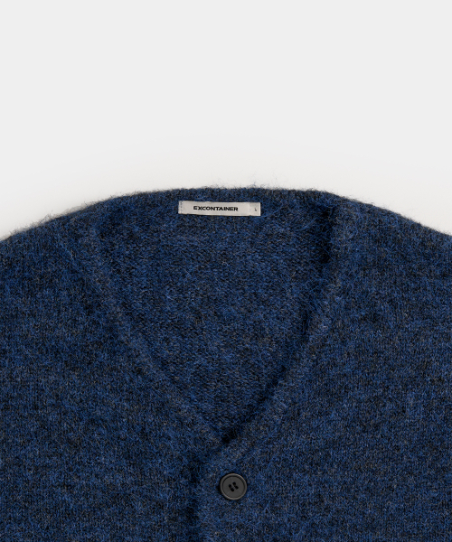 EXCONTAINER(エックスコンテナ)の「ヘアリーVネッククロップドカーディガン (DARK NAVY)(カーディガン/ボレロ・メンズ・その他・X-LARGE/MEDIUM/LARGE)」の3枚目の写真