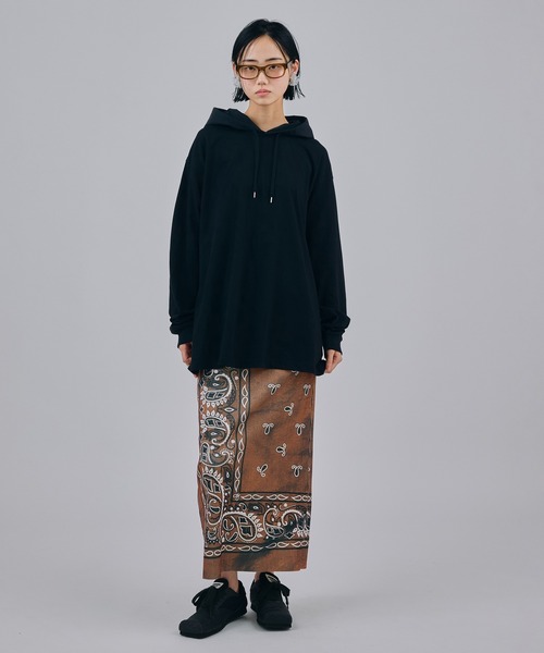 NON TOKYO（ノントーキョー）の「NYLON HOOD LONG T-SHIRT（パーカー・レディース・ブラック/ブルー/ホワイト・FREE）」の4枚目の写真