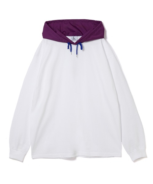 NON TOKYO（ノントーキョー）の「NYLON HOOD LONG T-SHIRT（パーカー・レディース・ブラック/ブルー/ホワイト・FREE）」の8枚目の写真