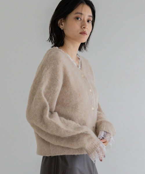 A part by（アパートバイ）の「【WEB限定】5Gレースツキカーディガン（カーディガン/ボレロ・レディース・ライトグレー/ブラック/オフホワイト/サンドベージュ/ライトパープル・FREE）」の5枚目の写真