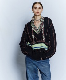 【26WINTER PRE-ORDER】Stripe Tilden Knit/ストライプチルデンニット