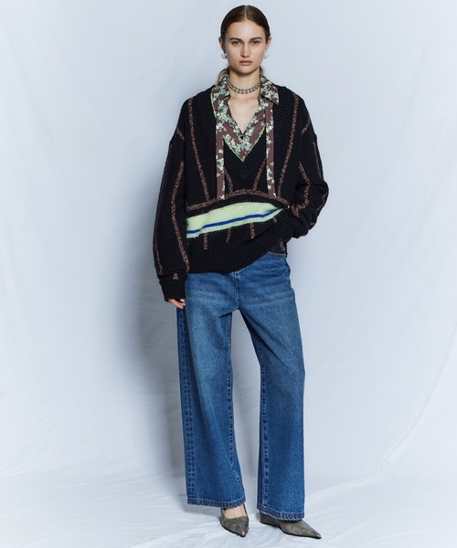 MAISON SPECIAL(メゾンスペシャル)の「【26WINTER PRE-ORDER】Stripe Tilden Knit/ストライプチルデンニット(ニット/セーター・レディース・ホワイト/ブラック/グレー・FREE)」の19枚目の写真