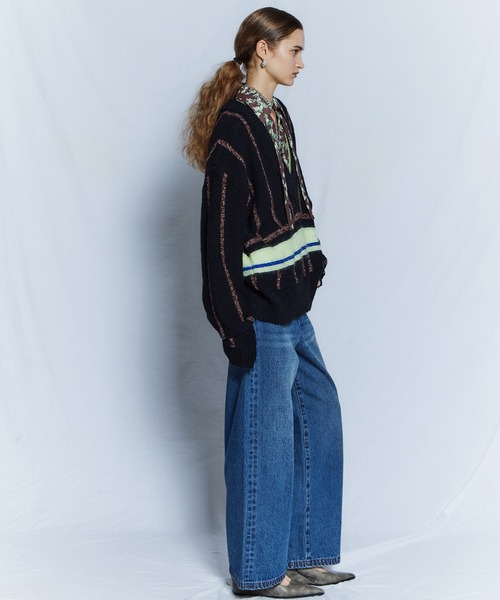MAISON SPECIAL(メゾンスペシャル)の「【26WINTER PRE-ORDER】Stripe Tilden Knit/ストライプチルデンニット(ニット/セーター・レディース・ホワイト/ブラック/グレー・FREE)」の20枚目の写真