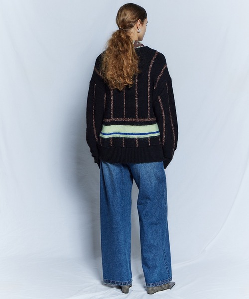 MAISON SPECIAL(メゾンスペシャル)の「【26WINTER PRE-ORDER】Stripe Tilden Knit/ストライプチルデンニット(ニット/セーター・レディース・ホワイト/ブラック/グレー・FREE)」の21枚目の写真