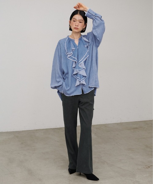 Acid Couture(アシッドクチュール)の「【LARUTA】コーディーニットペインターパンツ(その他パンツ・レディース・チャコールグレー/ベージュ/アイボリー・MEDIUM)」の7枚目の写真