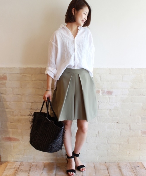 FRAMeWORK(フレームワーク)の「Peヒラニジュウ タックキュロットパンツ◆(その他パンツ・レディース・ライトグレー/ブラック/カーキ・36/38/40)」の20枚目の写真