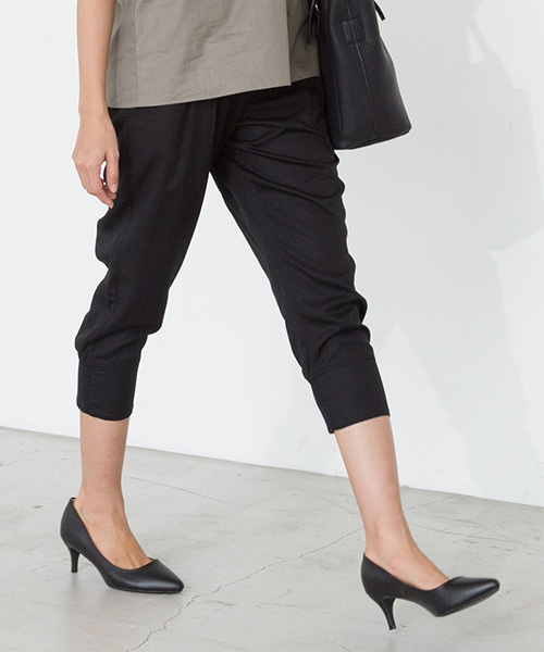 NATURAL BEAUTY BASIC（ナチュラルビューティーベーシック）の「【JJ 6月号掲載】テンセルリブパンツ（その他パンツ・レディース・ブラック/カーキ/ベージュ/ダークカーキ・LARGE/SMALL/MEDIUM/X-SMALL）」の16枚目の写真