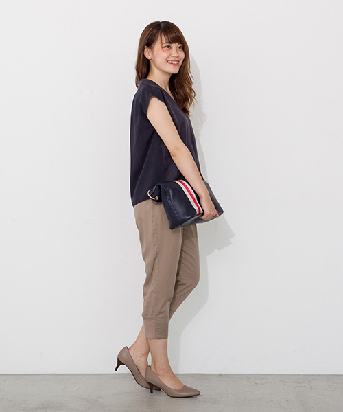 NATURAL BEAUTY BASIC（ナチュラルビューティーベーシック）の「【JJ 6月号掲載】テンセルリブパンツ（その他パンツ・レディース・ブラック/カーキ/ベージュ/ダークカーキ・LARGE/SMALL/MEDIUM/X-SMALL）」の17枚目の写真