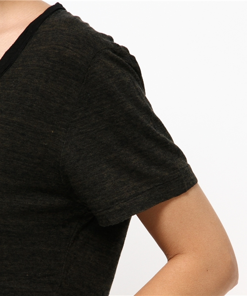 v::room（ヴィルーム）の「【V::ROOM 】ブイ ルーム/ high soft melange jersey  crew s/s（Tシャツ/カットソー・レディース・ブラック/ネイビー/チャコールグレー・XX-SMALL/SMALL/X-SMALL）」の8枚目の写真