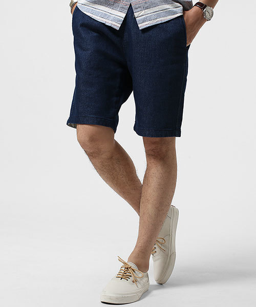 NANO universe（ナノユニバース）の「インディゴジョグショーツ（その他パンツ・メンズ・インディゴブルー/ライトインディゴブルー・X-LARGE/MEDIUM/SMALL/LARGE）」の2枚目の写真