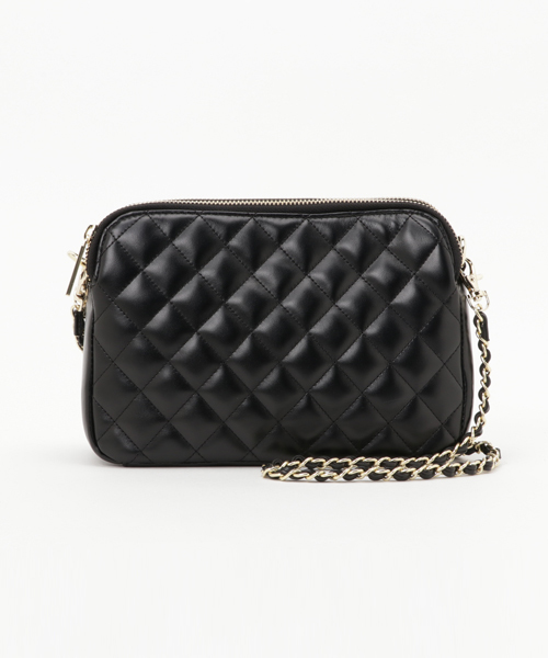 PLAIN CLOTHING（プレーンクロージング）の「スクエアダイヤ柄ステッチショルダーバッグ【PLAIN CLOTHING】（ショルダーバッグ・レディース・ベージュ/ブラック/ネイビー/グレー/ボルドー・FREE）」の21枚目の写真