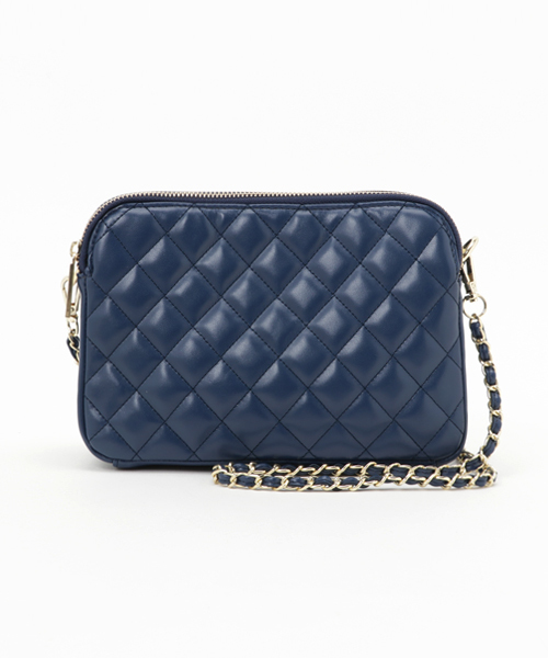 PLAIN CLOTHING（プレーンクロージング）の「スクエアダイヤ柄ステッチショルダーバッグ【PLAIN CLOTHING】（ショルダーバッグ・レディース・ベージュ/ブラック/ネイビー/グレー/ボルドー・FREE）」の13枚目の写真