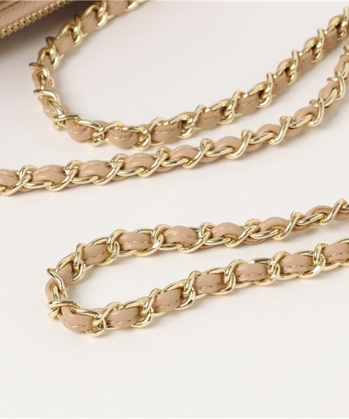 PLAIN CLOTHING（プレーンクロージング）の「スクエアダイヤ柄ステッチショルダーバッグ【PLAIN CLOTHING】（ショルダーバッグ・レディース・ベージュ/ブラック/ネイビー/グレー/ボルドー・FREE）」の9枚目の写真