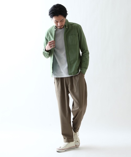 ZIP FIVE(ジップファイブ)の「【MADE IN JAPAN】オックスフォード ボタンダウン レギュラーシャツ 長袖【日本製】(シャツ/ブラウス・メンズ・ライトピンク/ワイン/ブラック/オリーブ/チャコール/ライトパープル/インディゴブルー/ネイビー/サックスブルー/ライトイエロー/ホワイト/ライトグレー/ダークネイビー/ライトブラック・LARGE/X-LARGE/MEDIUM/SMALL/XX-LARGE/X-SMALL)」の15枚目の写真