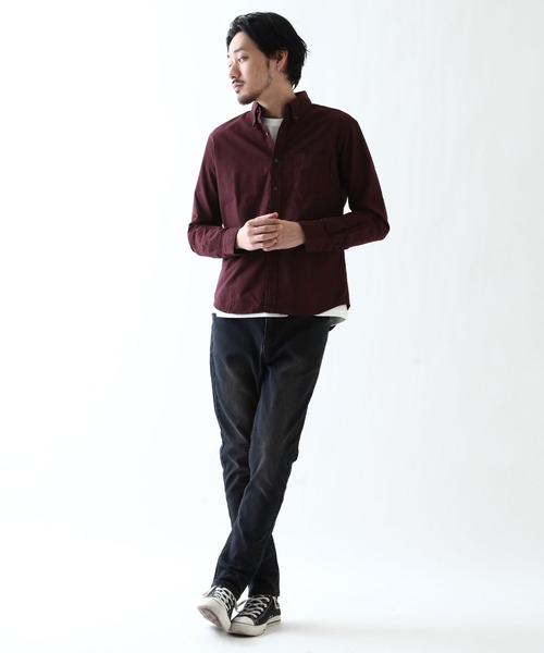 ZIP FIVE(ジップファイブ)の「【MADE IN JAPAN】オックスフォード ボタンダウン レギュラーシャツ 長袖【日本製】(シャツ/ブラウス・メンズ・ライトピンク/ワイン/ブラック/オリーブ/チャコール/ライトパープル/インディゴブルー/ネイビー/サックスブルー/ライトイエロー/ホワイト/ライトグレー/ダークネイビー/ライトブラック・LARGE/X-LARGE/MEDIUM/SMALL/XX-LARGE/X-SMALL)」の20枚目の写真