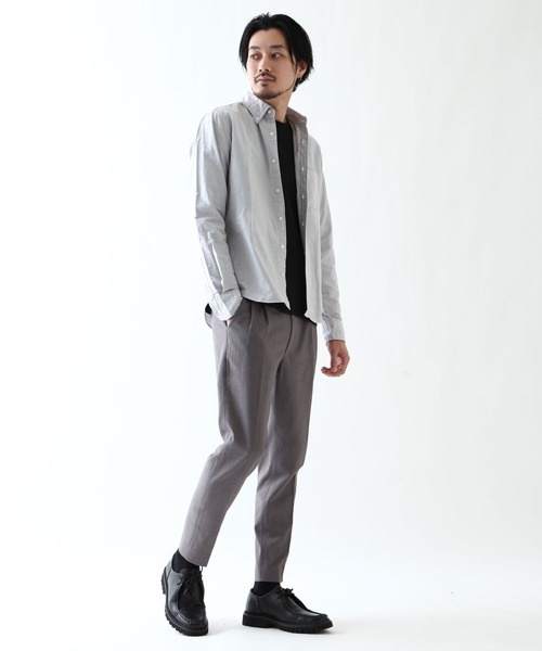 ZIP FIVE(ジップファイブ)の「【MADE IN JAPAN】オックスフォード ボタンダウン レギュラーシャツ 長袖【日本製】(シャツ/ブラウス・メンズ・ライトピンク/ワイン/ブラック/オリーブ/チャコール/ライトパープル/インディゴブルー/ネイビー/サックスブルー/ライトイエロー/ホワイト/ライトグレー/ダークネイビー/ライトブラック・LARGE/X-LARGE/MEDIUM/SMALL/XX-LARGE/X-SMALL)」の19枚目の写真
