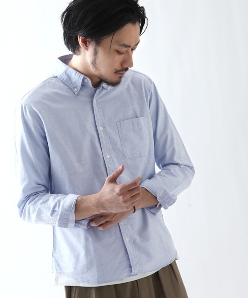 ZIP FIVE(ジップファイブ)の「【MADE IN JAPAN】オックスフォード ボタンダウン レギュラーシャツ 長袖【日本製】(シャツ/ブラウス・メンズ・ライトピンク/ワイン/ブラック/オリーブ/チャコール/ライトパープル/インディゴブルー/ネイビー/サックスブルー/ライトイエロー/ホワイト/ライトグレー/ダークネイビー/ライトブラック・LARGE/X-LARGE/MEDIUM/SMALL/XX-LARGE/X-SMALL)」の22枚目の写真