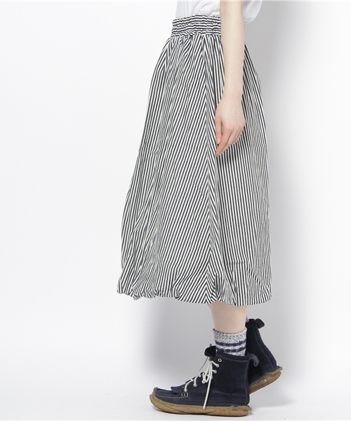 BEAMS BOY(ビームスボーイ)の「BEAMS BOY / ヒッコリーバルーンスカート②(スカート・レディース・グリーン/ネイビー・ONE SIZE)」の4枚目の写真