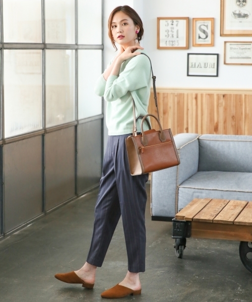 GLOBAL WORK(グローバルワーク)の「ホールガーメントボトルドルマンプルオーバー/760456(ニット/セーター・レディース・パープル/グリーン/ピンク/オフホワイト・MEDIUM/LARGE)」の11枚目の写真
