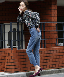 RAY CASSIN | 裾フレイドテーパードパンツ(デニムパンツ)