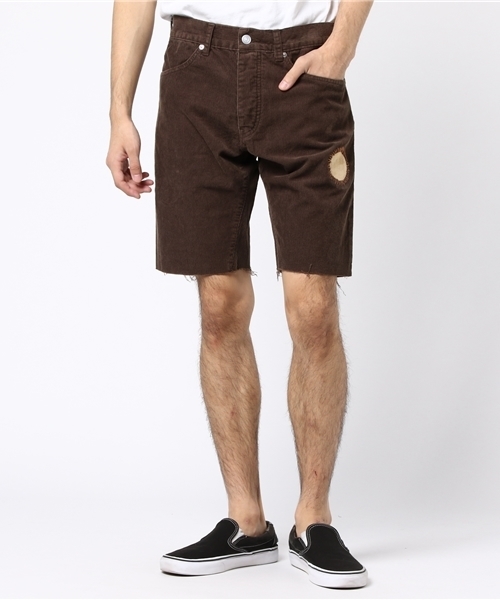 ADAM ET ROPE'(アダムエロペ)の「【MYTHINKS】 MYCORD SH M(その他パンツ・メンズ・ホワイト系その他2/ダークブラウン・L/M)」の2枚目の写真