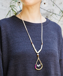 チャイハネ | 【チャイハネ】ドロップビーズロングネックレス(ネックレス)