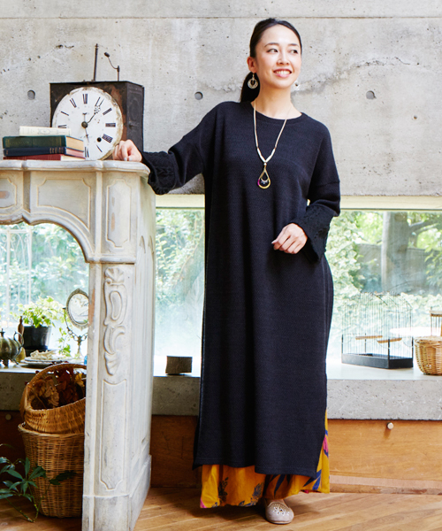 チャイハネ（チャイハネ）の「【チャイハネ】ドロップビーズロングネックレス（ネックレス・レディース・ブラウン/ピンク/ブルー・FREE）」の9枚目の写真