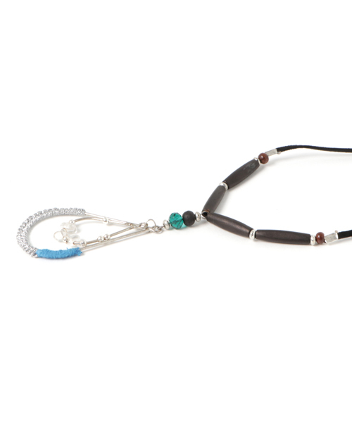 チャイハネ（チャイハネ）の「【チャイハネ】ドロップビーズロングネックレス（ネックレス・レディース・ブラウン/ピンク/ブルー・FREE）」の4枚目の写真