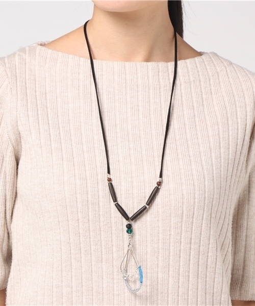 チャイハネ（チャイハネ）の「【チャイハネ】ドロップビーズロングネックレス（ネックレス・レディース・ブラウン/ピンク/ブルー・FREE）」の10枚目の写真