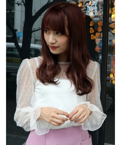 dazzlin（ダズリン）の「ドットチュールブラウス（シャツ/ブラウス・レディース・オフホワイト/ブラック・FREE）」の3枚目の写真