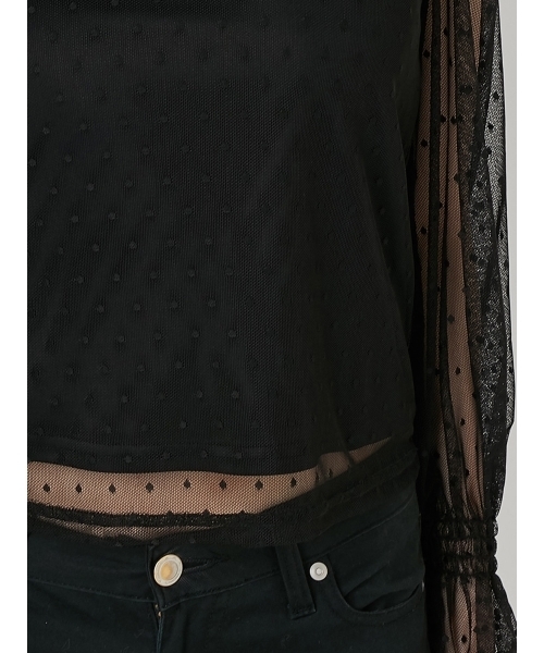 dazzlin（ダズリン）の「ドットチュールブラウス（シャツ/ブラウス・レディース・オフホワイト/ブラック・FREE）」の17枚目の写真