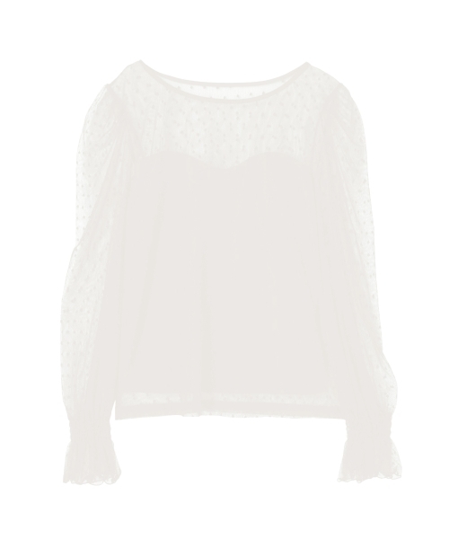 dazzlin（ダズリン）の「ドットチュールブラウス（シャツ/ブラウス・レディース・オフホワイト/ブラック・FREE）」の20枚目の写真