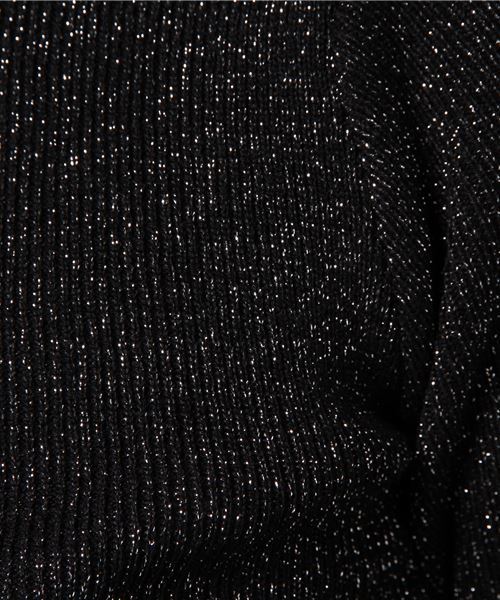 WEGO（ウィゴー）の「WEGO/フリルネックラメニット（ニット/セーター・レディース・パープル/ライトグレー/ブラック/ライトピンク/オフホワイト/ターコイズブルー・FREE）」の7枚目の写真