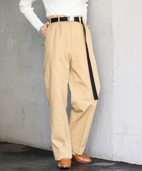 LOWRYS FARM(ローリーズファーム)の「ハイライズチノパンツ 777531 (チノパンツ・レディース・ブラック/ベージュ/カーキ・LARGE/MEDIUM/SMALL)」の3枚目の写真