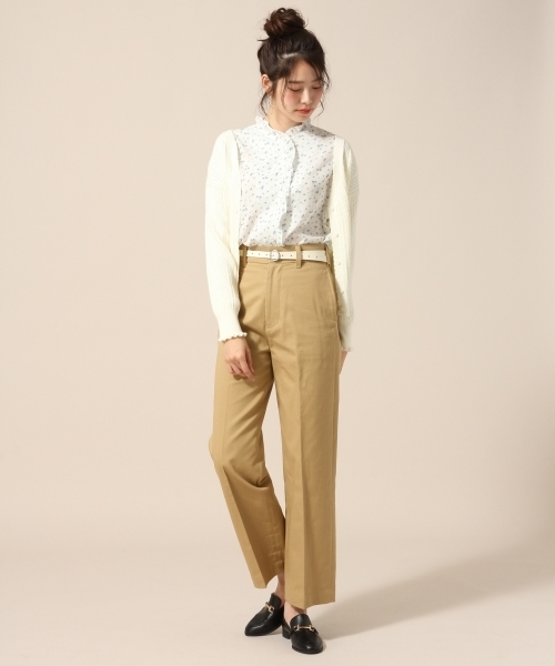 LOWRYS FARM(ローリーズファーム)の「ハイライズチノパンツ 777531 (チノパンツ・レディース・ブラック/ベージュ/カーキ・LARGE/MEDIUM/SMALL)」の5枚目の写真