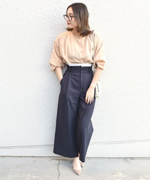 Prefer SHIPS（プリファーシップス）の「Prefer SHIPS:ウエスト配色パンツ◇（その他パンツ・レディース・ライトグレー/ネイビー・36/38）」の9枚目の写真