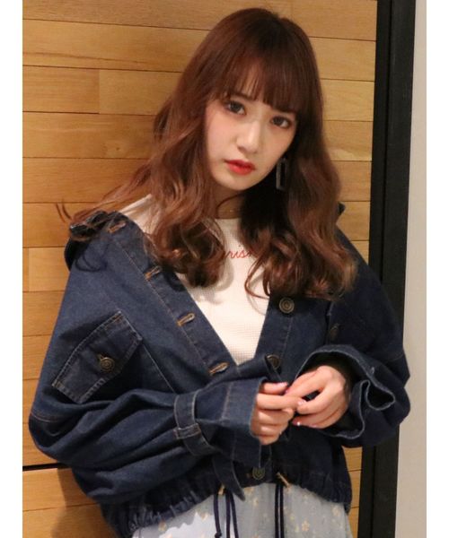 dazzlin（ダズリン）の「バックシャンワークジャケット（ミリタリージャケット・レディース・カーキ/インディゴブルー/ベージュ・FREE）」の3枚目の写真