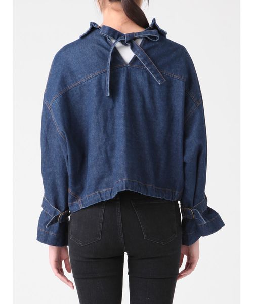 dazzlin（ダズリン）の「バックシャンワークジャケット（ミリタリージャケット・レディース・カーキ/インディゴブルー/ベージュ・FREE）」の22枚目の写真