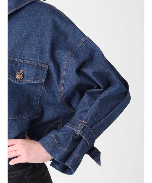 dazzlin（ダズリン）の「バックシャンワークジャケット（ミリタリージャケット・レディース・カーキ/インディゴブルー/ベージュ・FREE）」の20枚目の写真