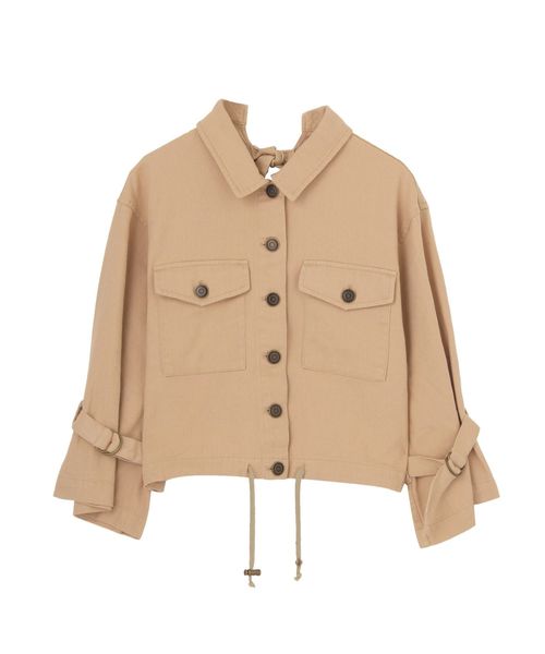 dazzlin（ダズリン）の「バックシャンワークジャケット（ミリタリージャケット・レディース・カーキ/インディゴブルー/ベージュ・FREE）」の8枚目の写真