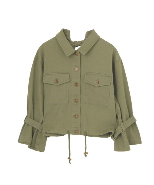 dazzlin（ダズリン）の「バックシャンワークジャケット（ミリタリージャケット・レディース・カーキ/インディゴブルー/ベージュ・FREE）」の5枚目の写真