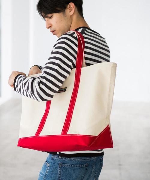 L.L.Bean(エルエルビーン)の「別注 SC★ L.L.BEAN GLR トートバッグ L ◆(トートバッグ・メンズ・レッド/ネイビー/その他1・FREE)」の2枚目の写真