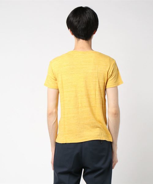 Denime(ドゥニーム)の「HEATHER COLOR C/N POCKET TEE(Tシャツ/カットソー・メンズ・イエロー/ブルー/レッド・SMALL/LARGE/MEDIUM)」の5枚目の写真